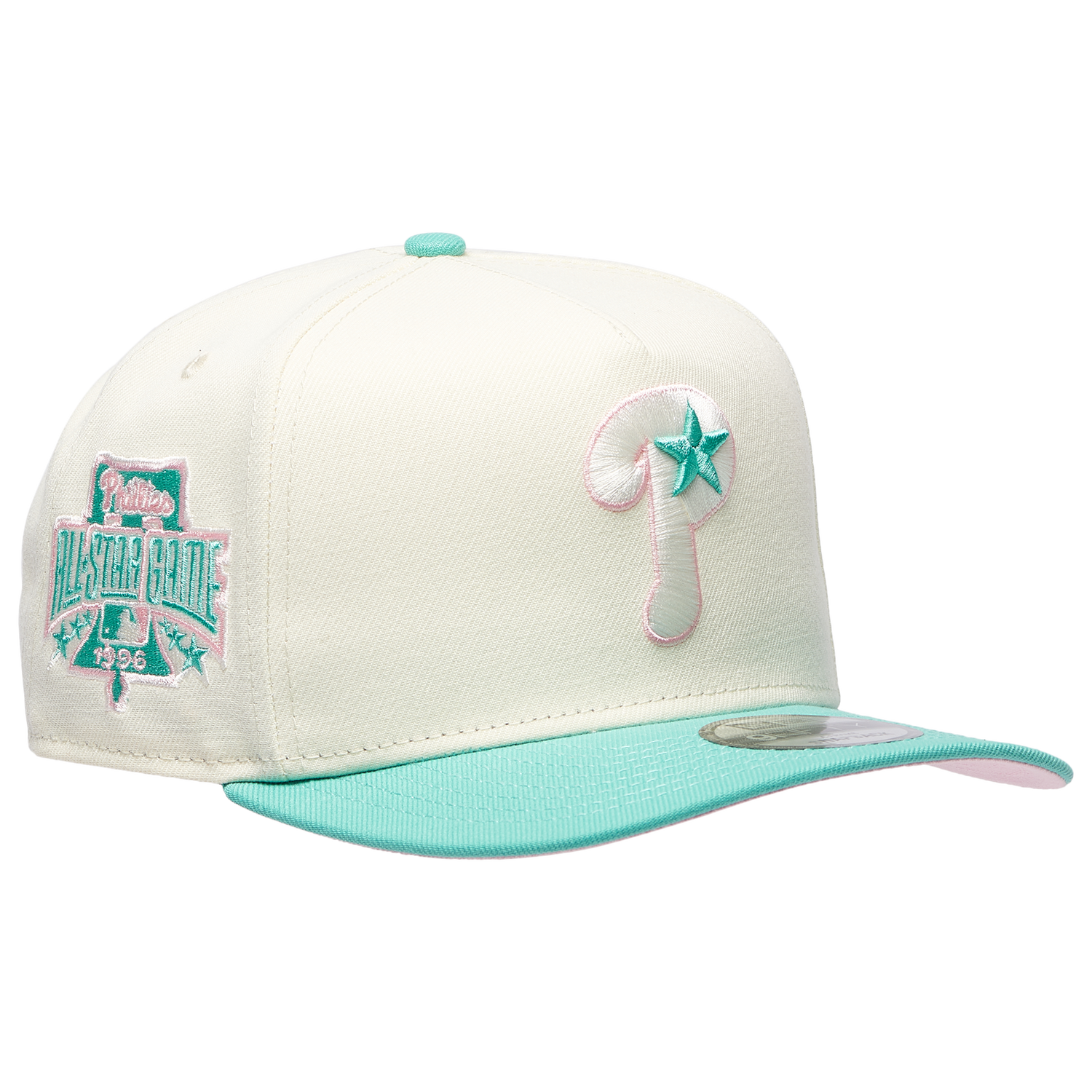 New Era Phillies 950AF '96 All Star Game Curve Cap - Men's - Chrome/Clear Mint