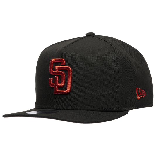 New Era San Diego Padres 950 A-Frame Curve Cap - Men's - Black/Red