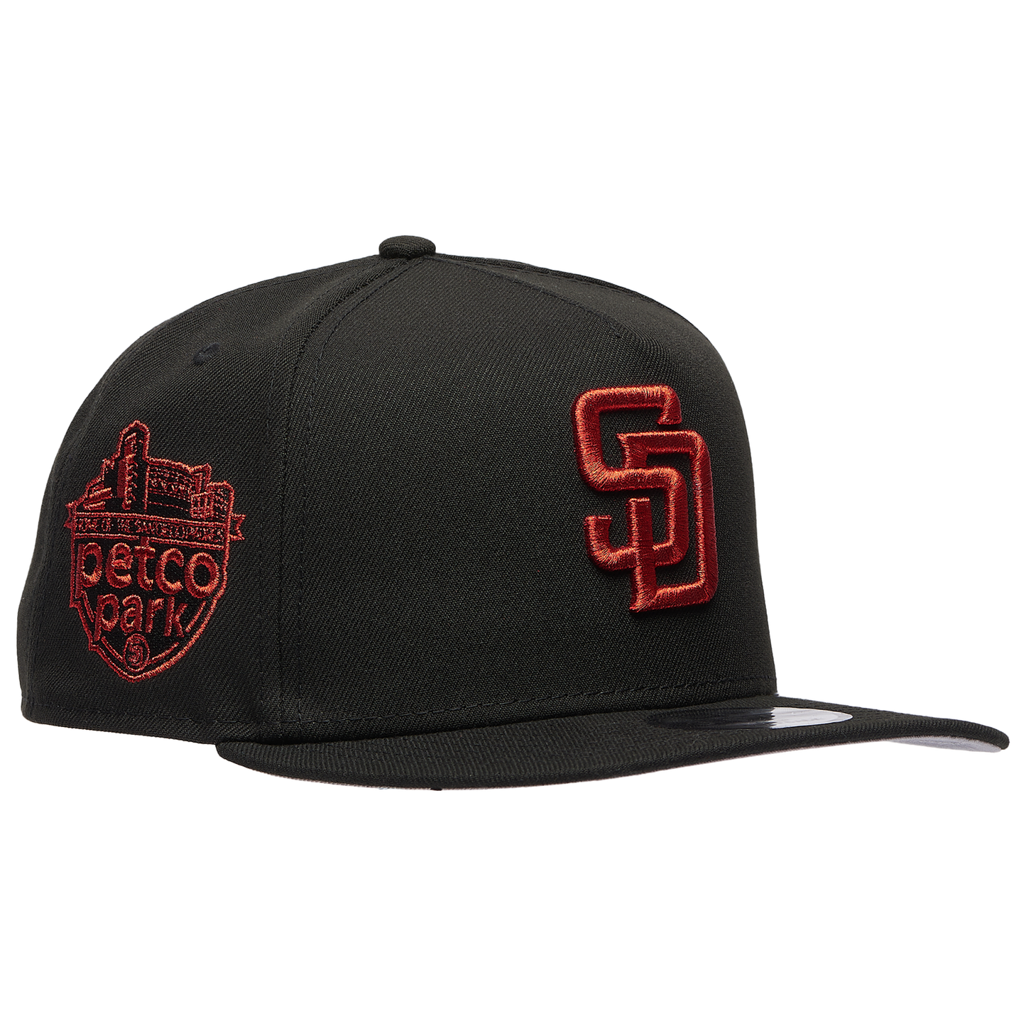 New Era San Diego Padres 950 A-Frame Curve Cap - Men's - Black/Red