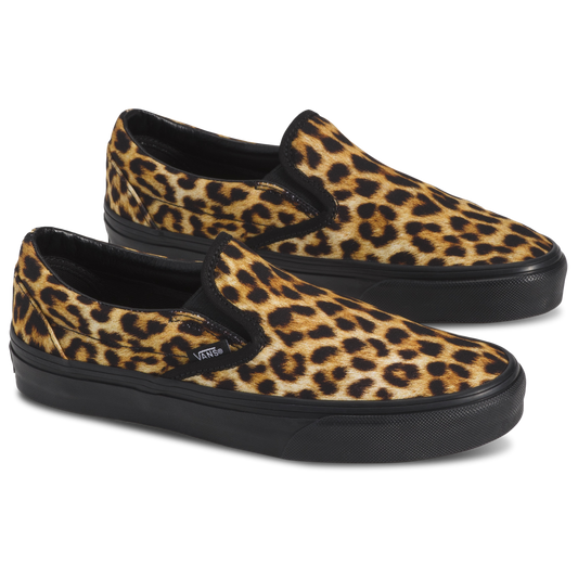 Vans Classic Slip-On Leopard - Women's - Black/Brown