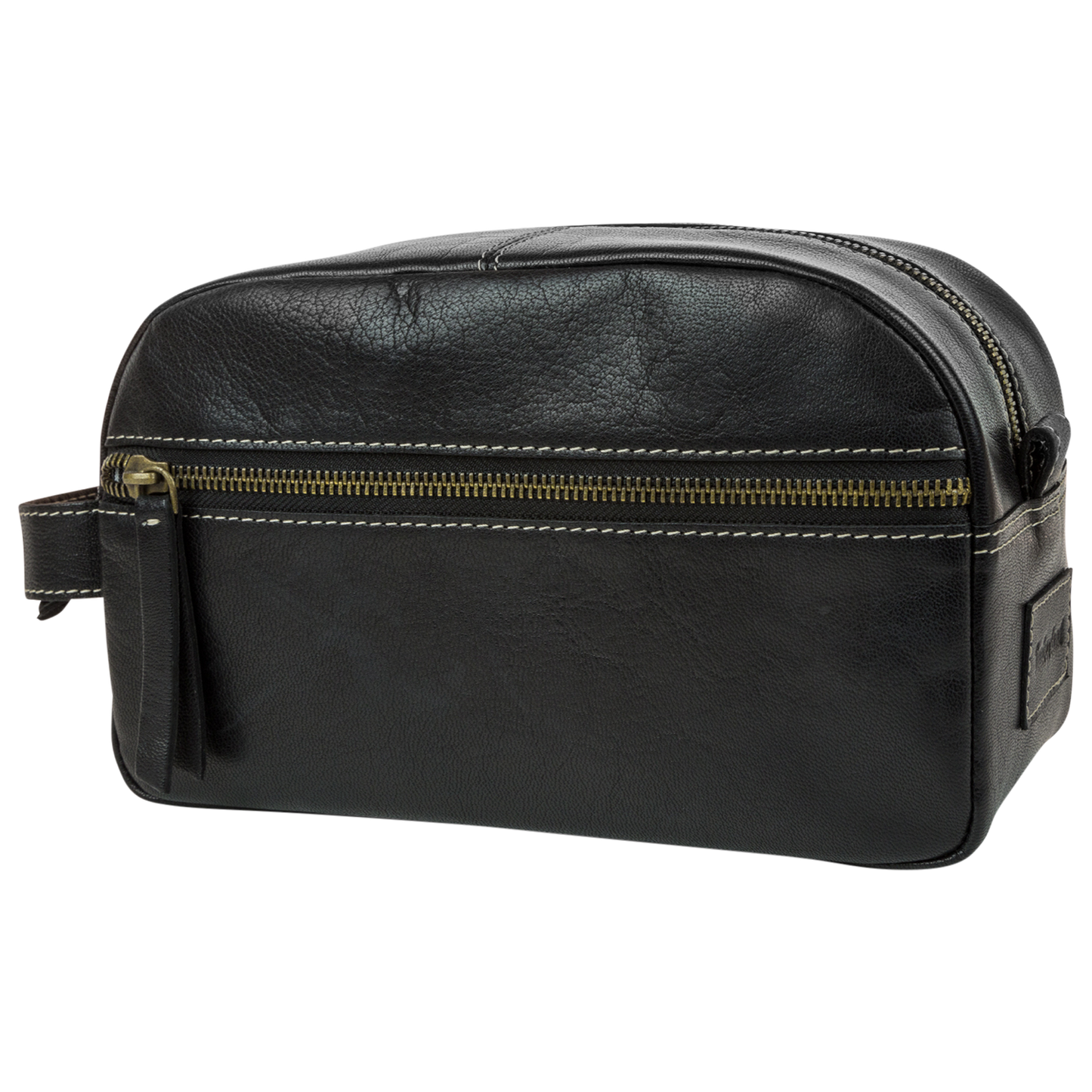 Timberland Rugged Wash Leather Black Travel Kit - Men's - Black