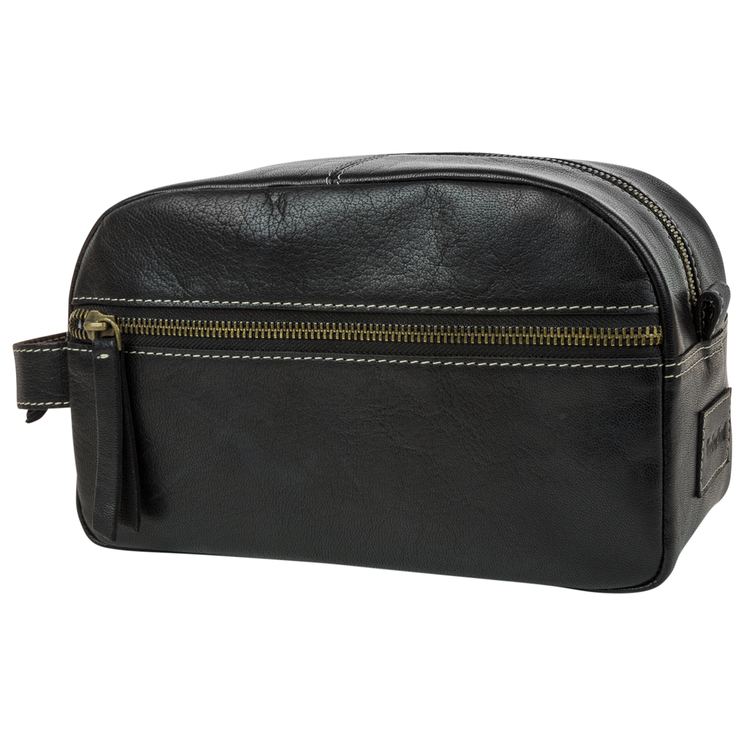 Timberland Rugged Wash Leather Black Travel Kit - Men's - Black