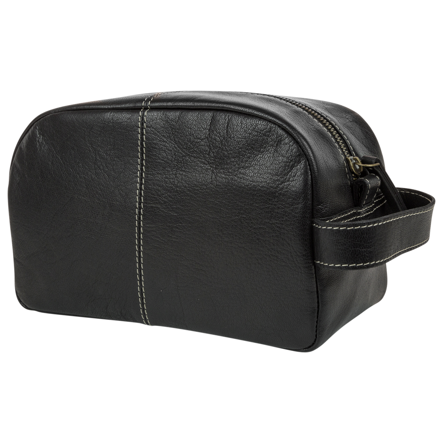 Timberland Rugged Wash Leather Black Travel Kit - Men's - Black