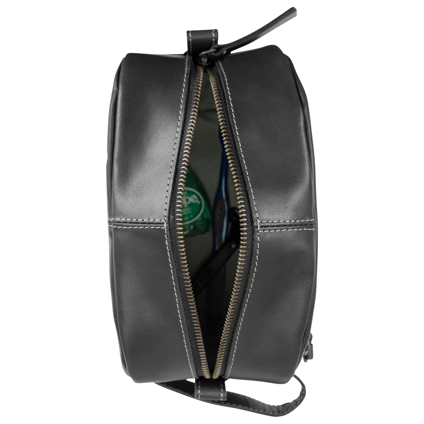 Timberland Rugged Wash Leather Black Travel Kit - Men's - Black