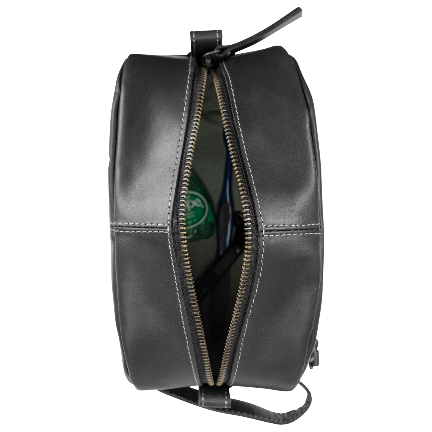 Timberland Rugged Wash Leather Black Travel Kit - Men's - Black