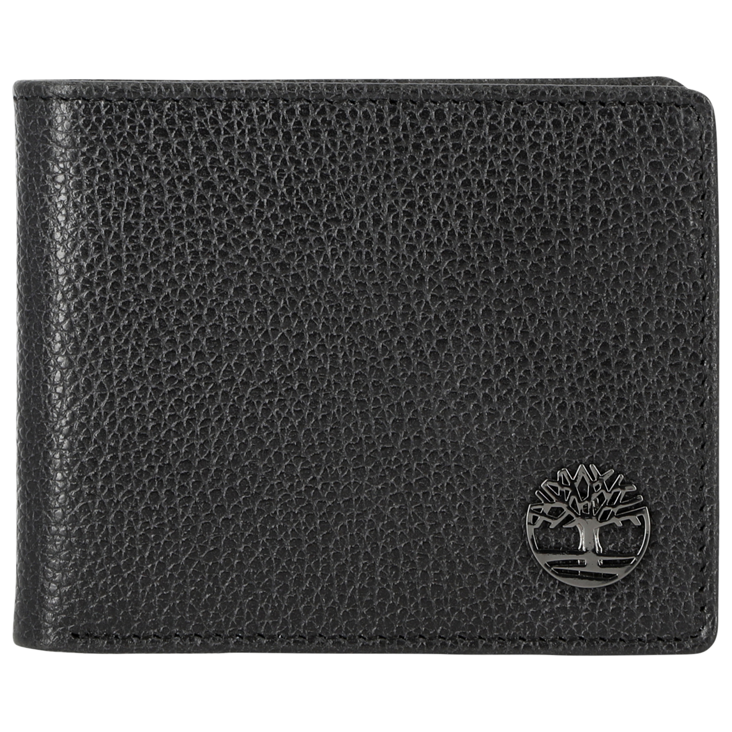 Timberland Metal Tree Logo Passcase Wallet - Men's - Black