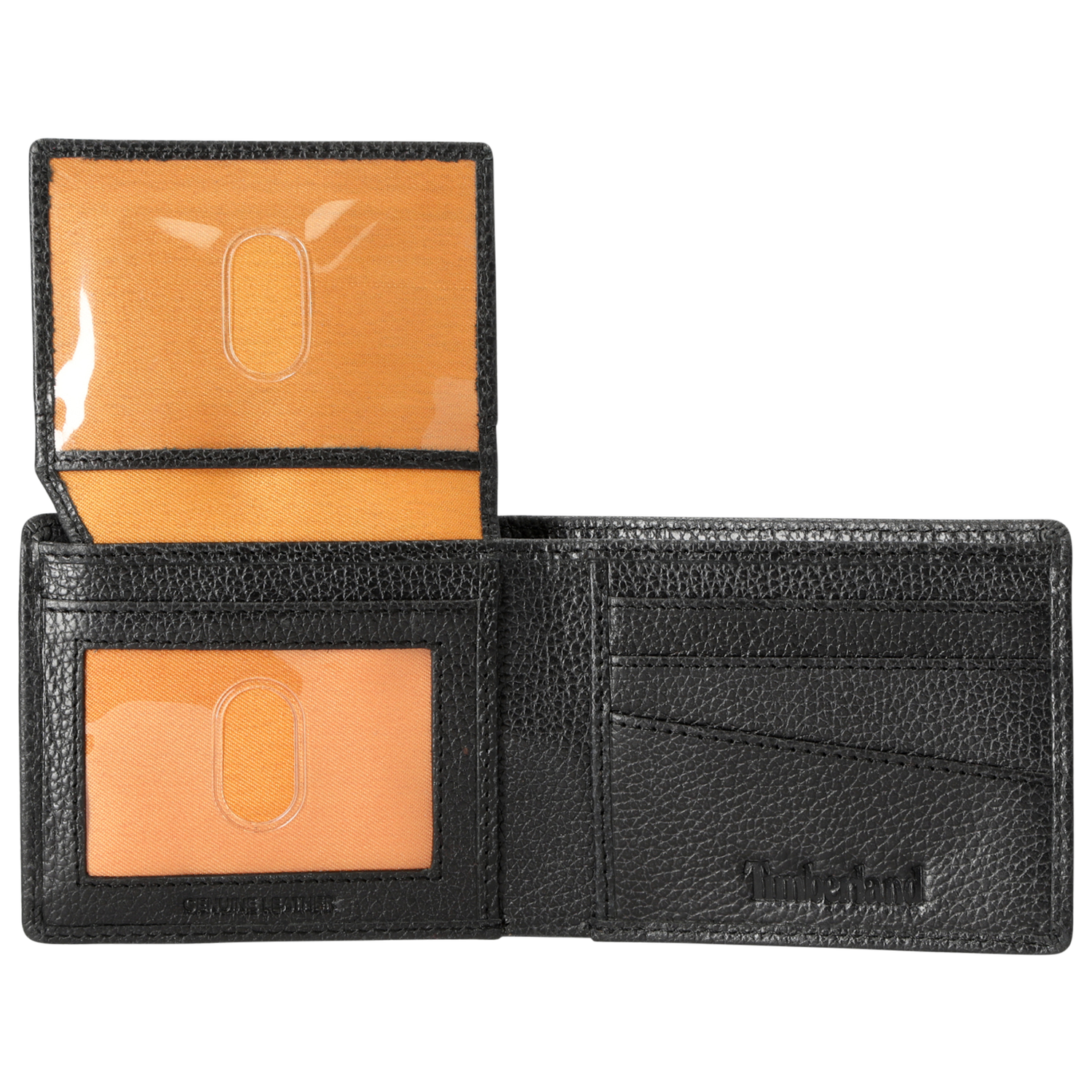 Timberland Metal Tree Logo Passcase Wallet - Men's - Black