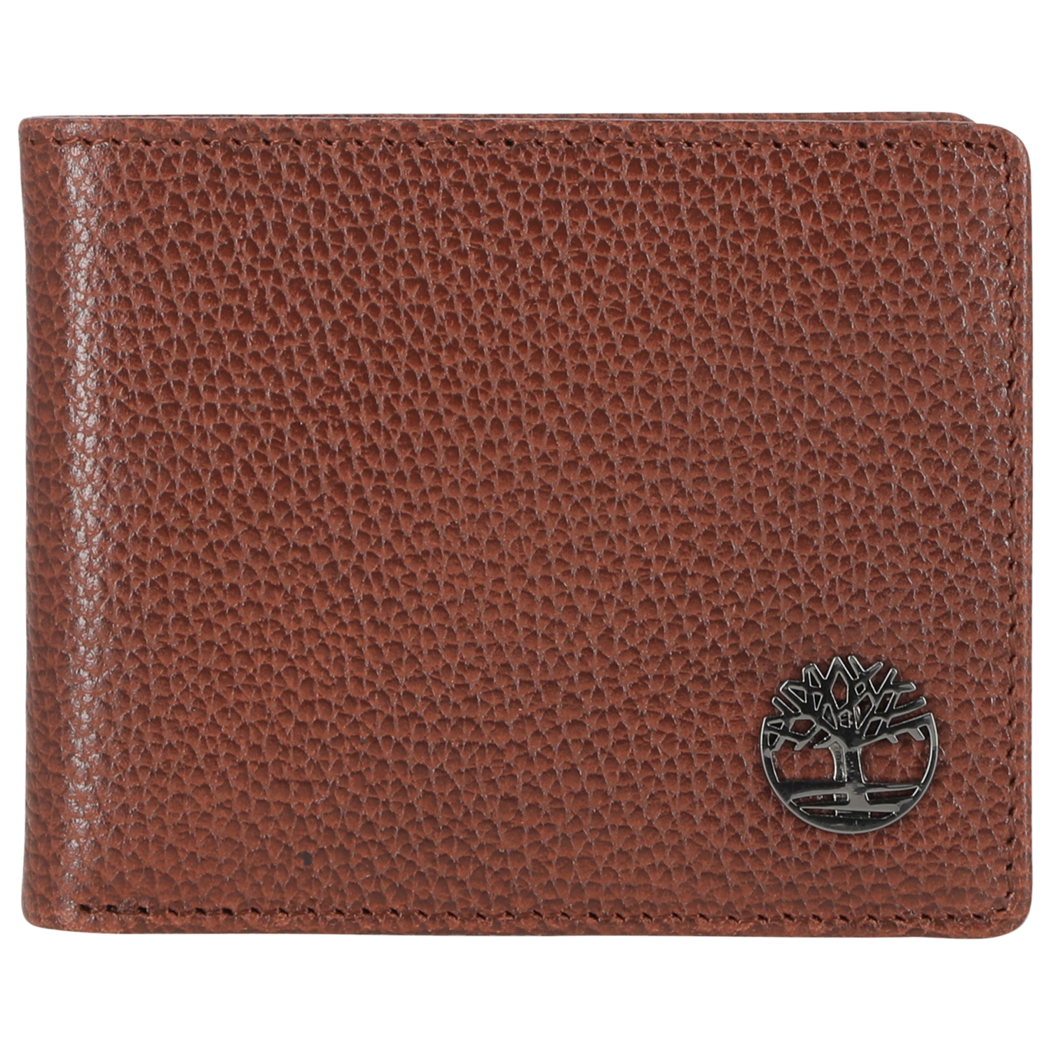 Timberland Metal Tree Logo Passcase Wallet - Men's - Cognac