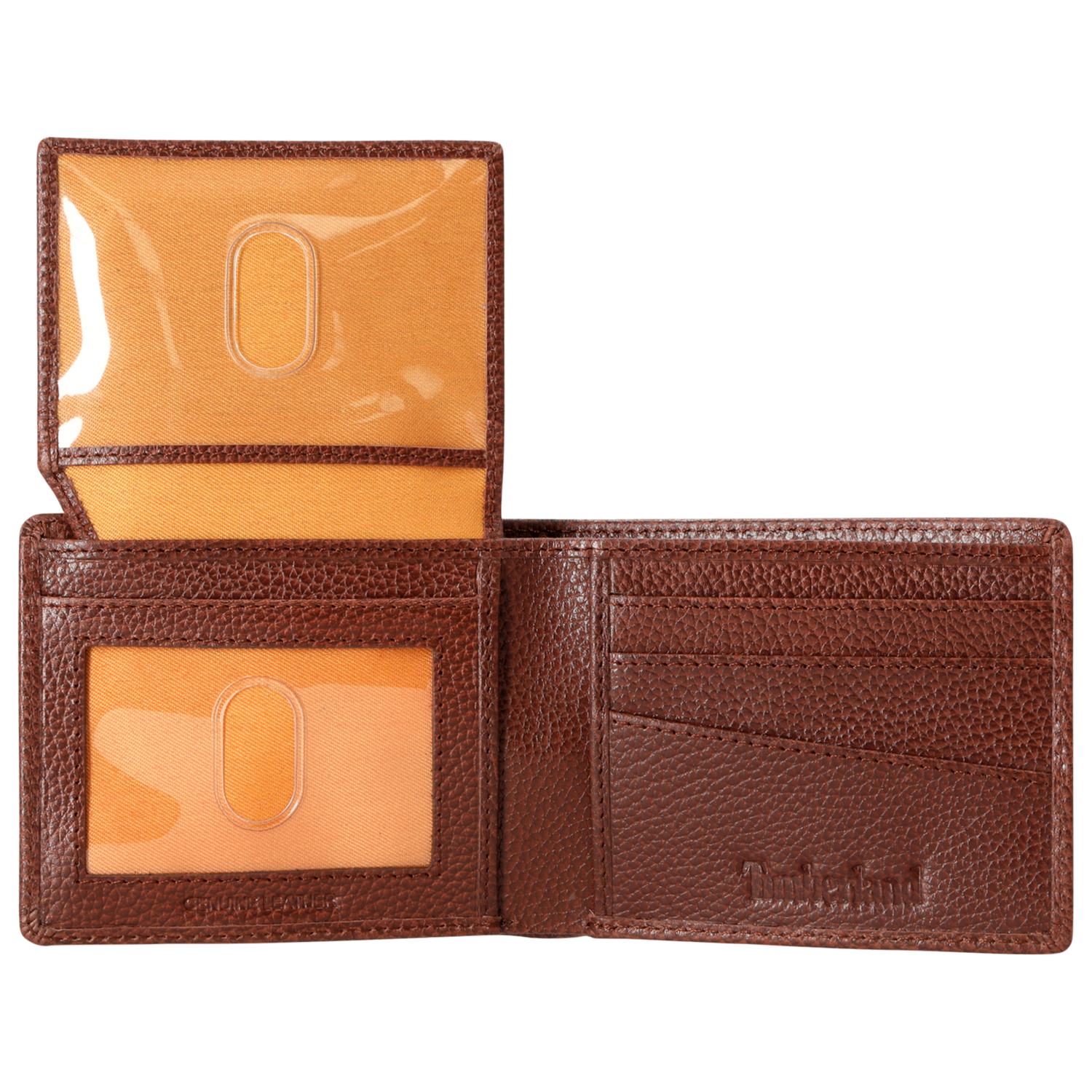 Timberland Metal Tree Logo Passcase Wallet - Men's - Cognac