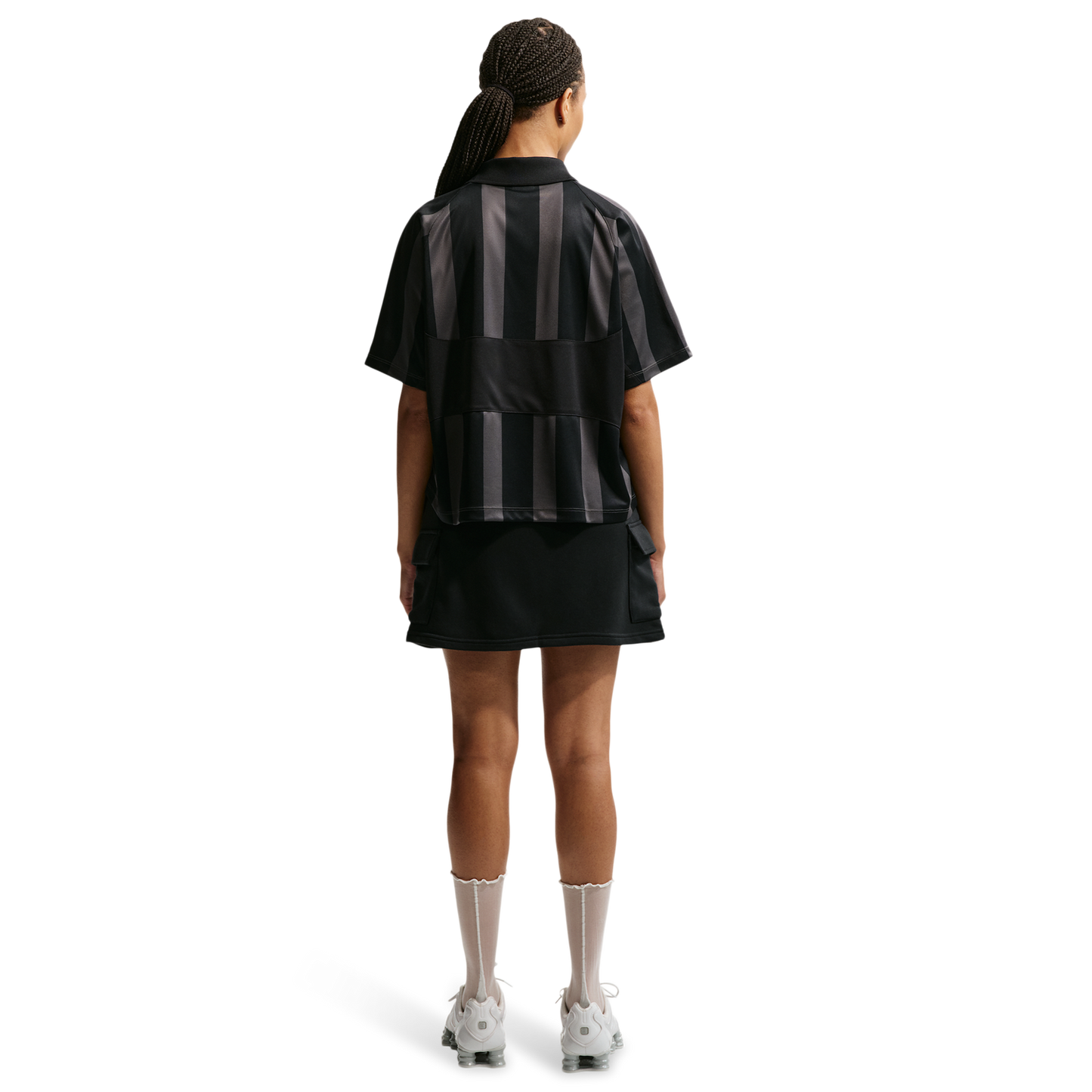 Nike NSW Street Oversized SS Stripe Jersey - Women's - Black/Black/Black