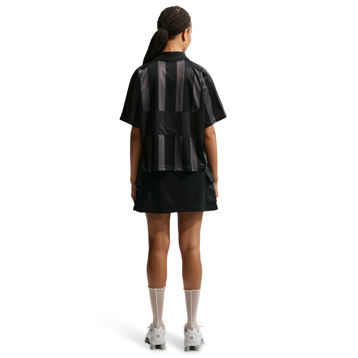 Nike NSW Street Oversized SS Stripe Jersey - Women's - Black/Black/Black