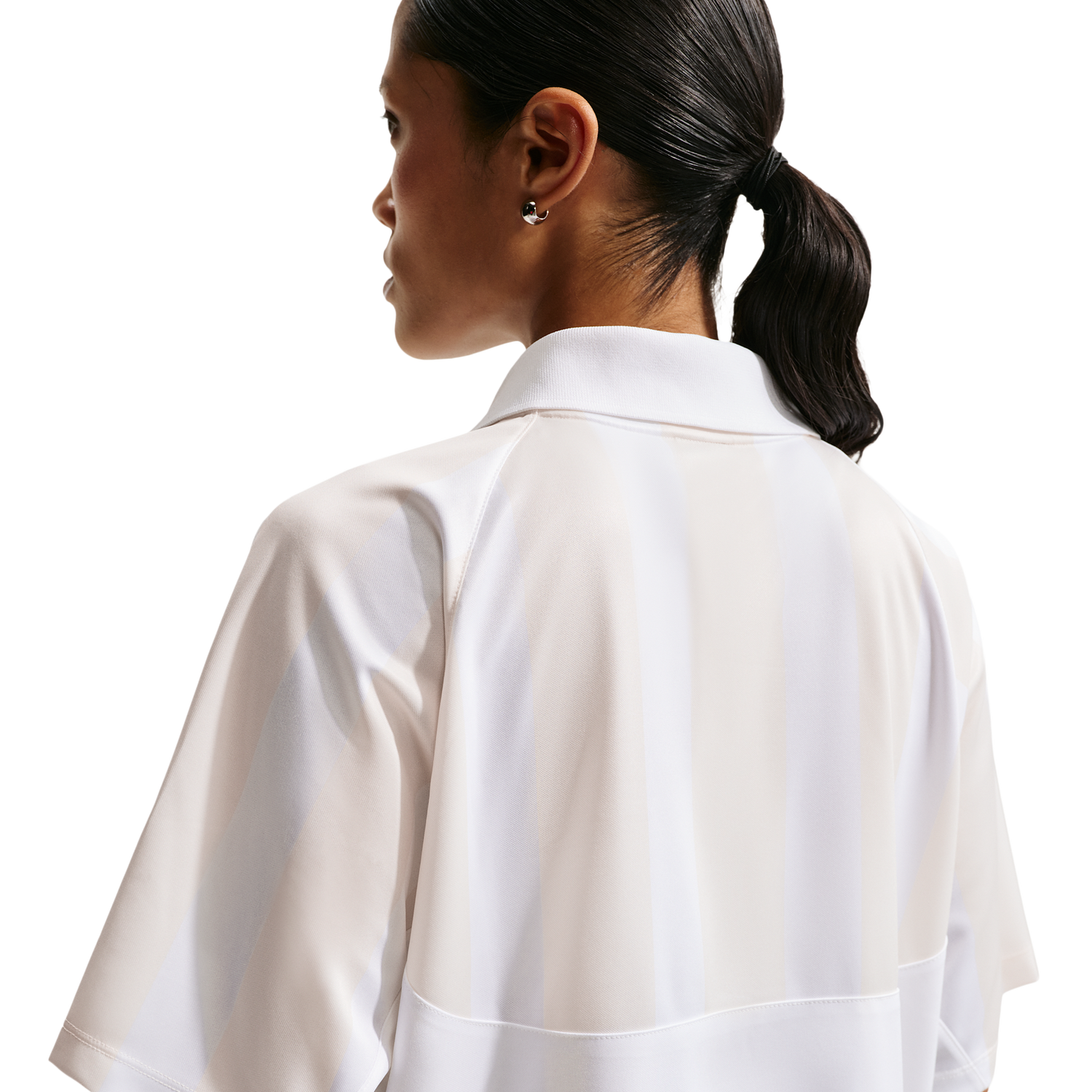 Nike NSW Street Oversized SS Stripe Jersey - Women's - Chalk/White/White