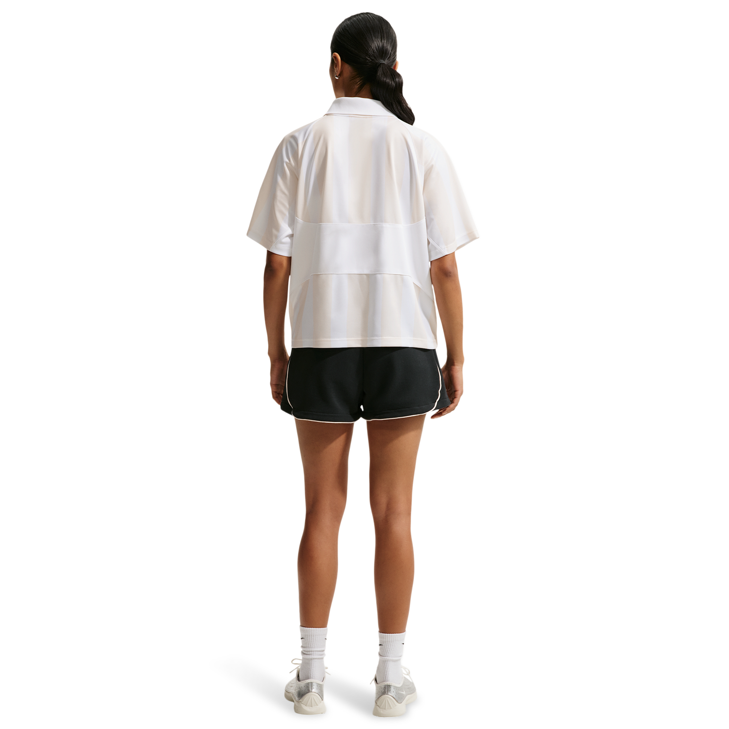 Nike NSW Street Oversized SS Stripe Jersey - Women's - Chalk/White/White