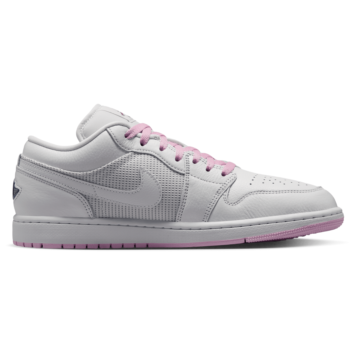 Jordan Air Jordan 1 Low SE - Men's - Summit White/Light Arctic Pink/Silver