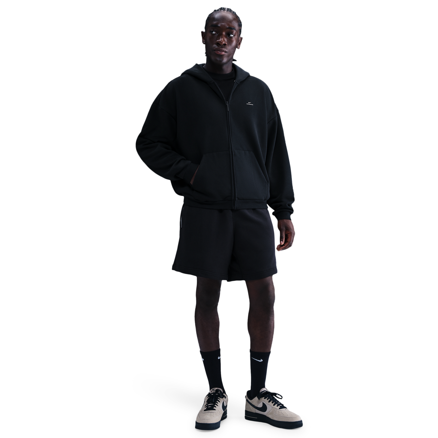 Nike TF SI Brush Hoodie - Men's - Pale Ivory/Black