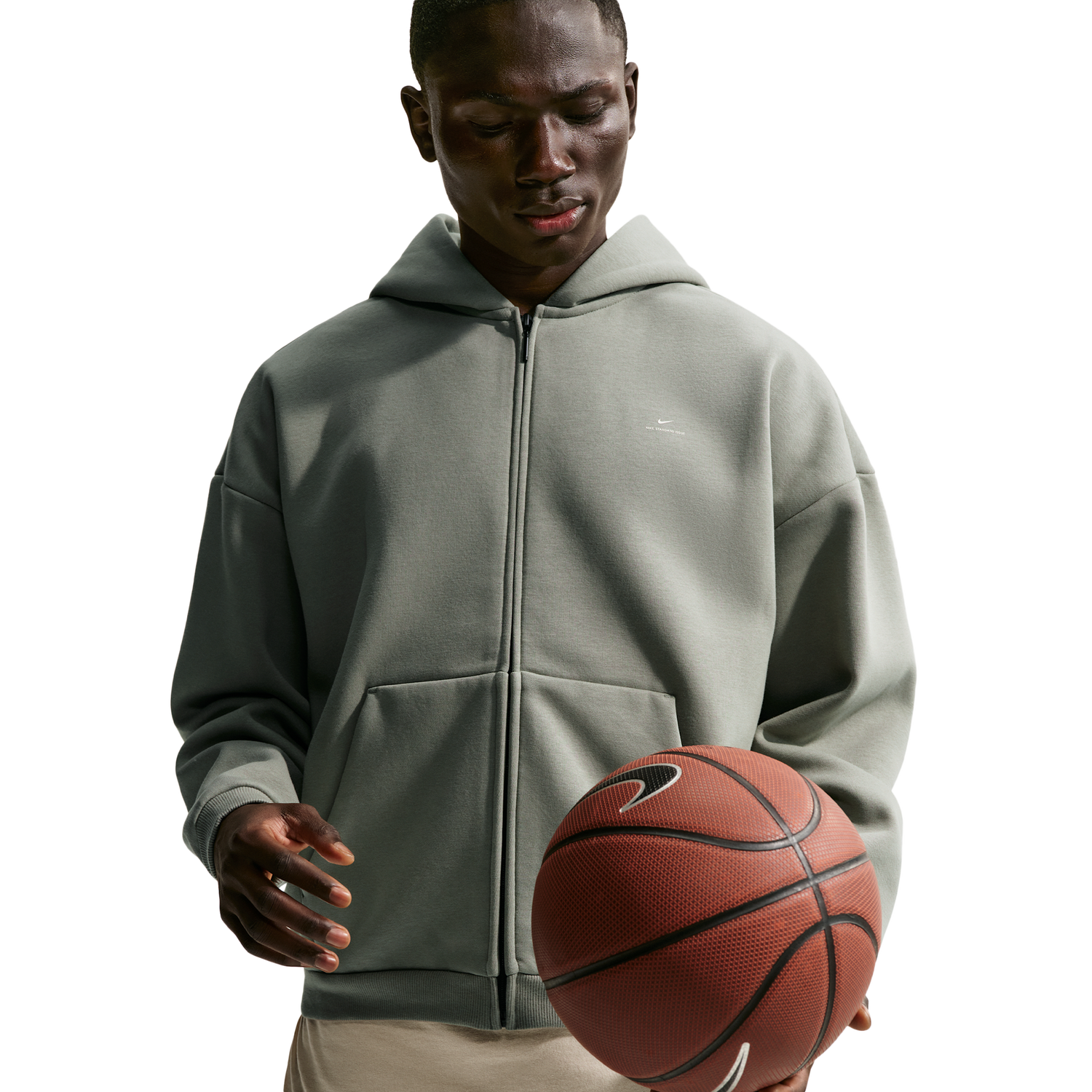 Nike TF SI Brush Hoodie - Men's - Dark Stucco/Pale Ivory