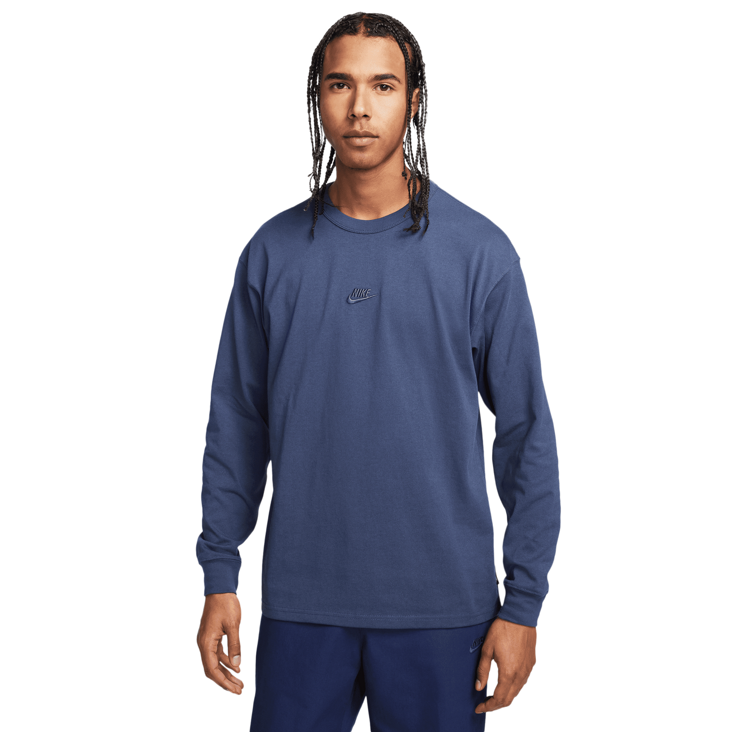 Nike Premium Essentials Long Sleeve SUST T-Shirt - Men's - Thunder Blue