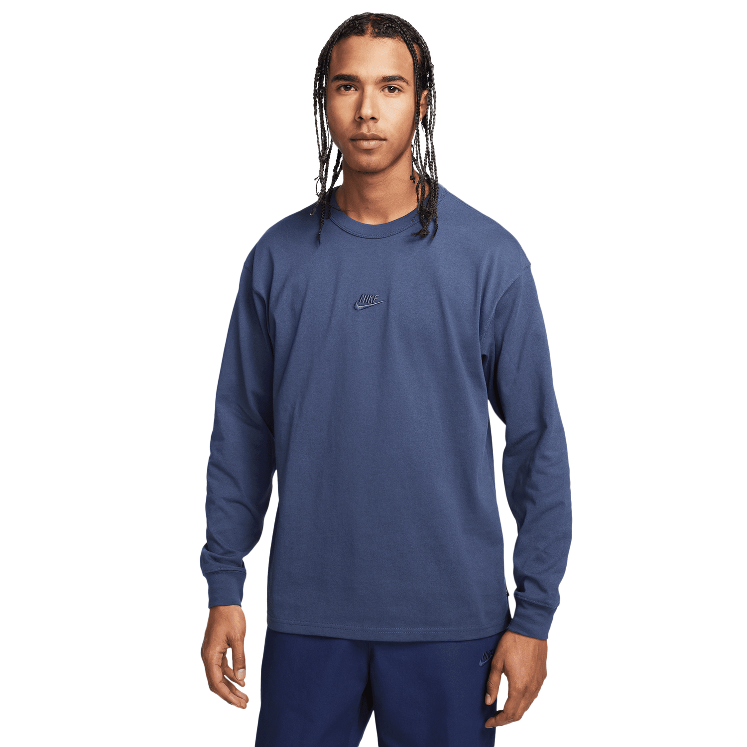 Nike Premium Essentials Long Sleeve SUST T-Shirt - Men's - Thunder Blue