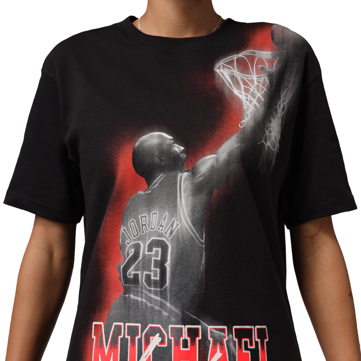 Jordan SPT DF SS GFX TEE HTG - Women's - Black/Infrared