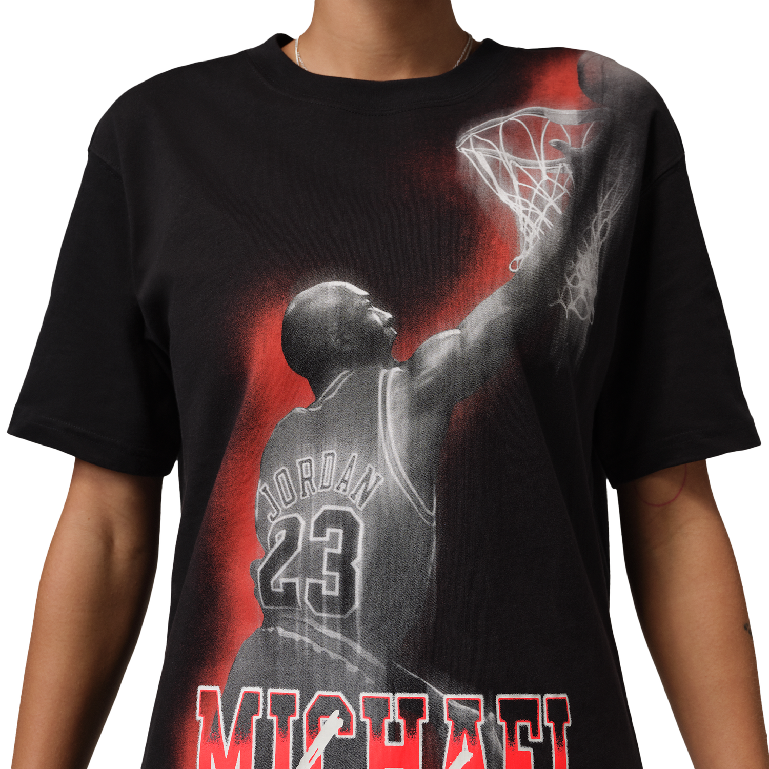 Jordan SPT DF SS GFX TEE HTG - Women's - Black/Infrared