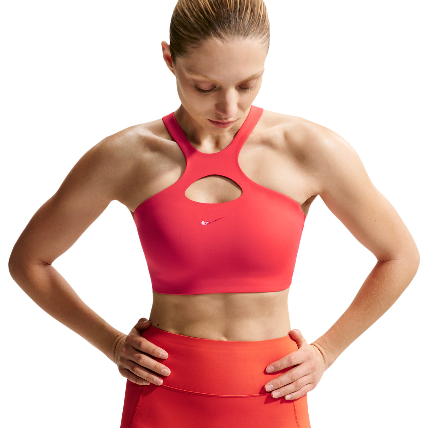 Nike Drifit Universal Mid Support Bra - Women's - University Red/Lt Crimson/University Red