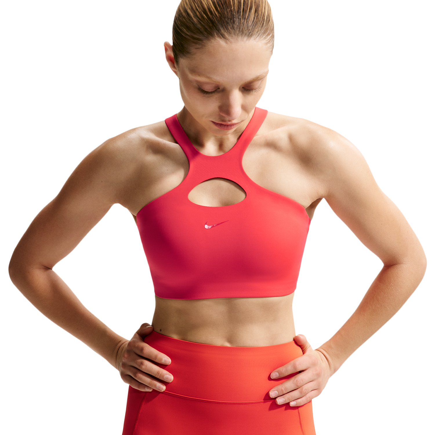 Nike Drifit Universal Mid Support Bra - Women's - University Red/Lt Crimson/University Red