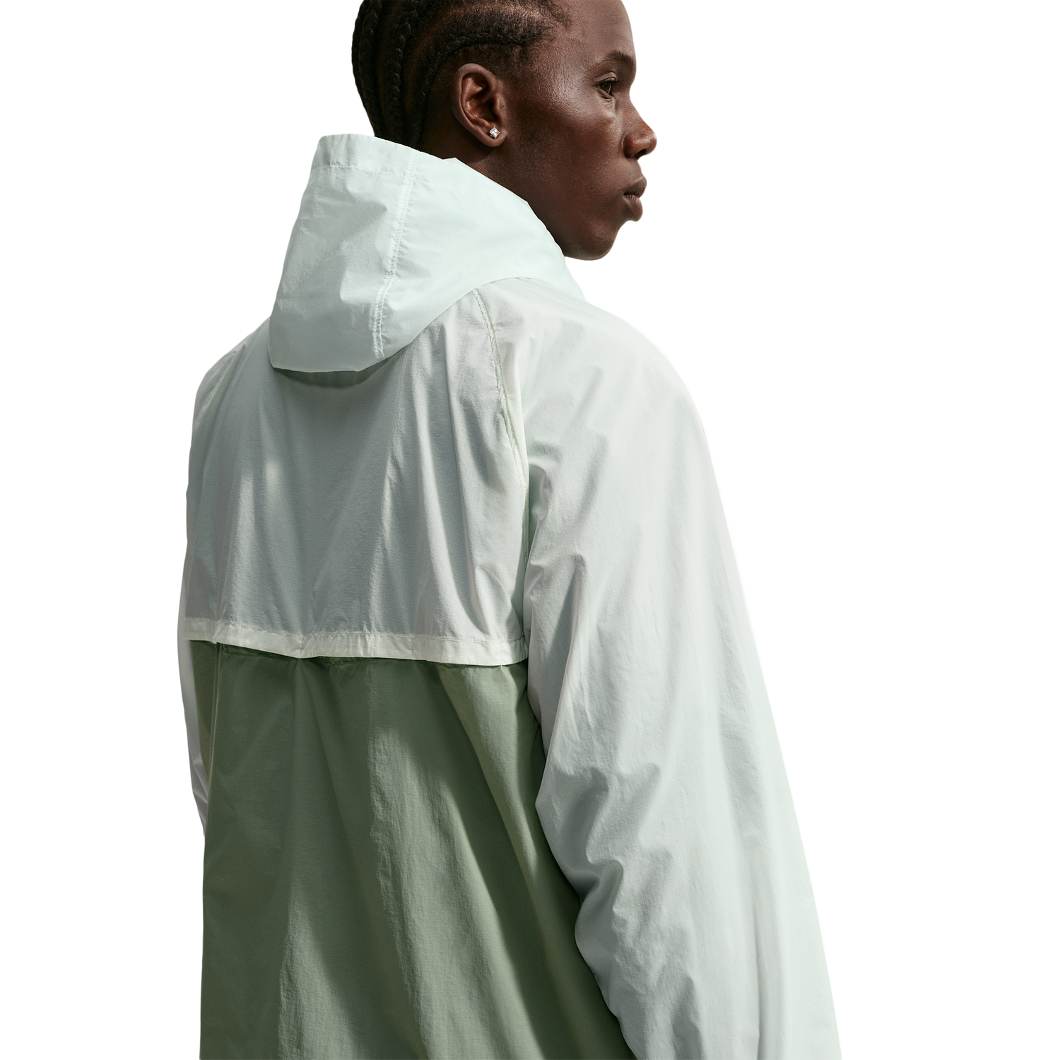 Nike Windrunner Lightweight Unlined FZ UV Jacket - Men's - Barely Green/White/Jade Horizon