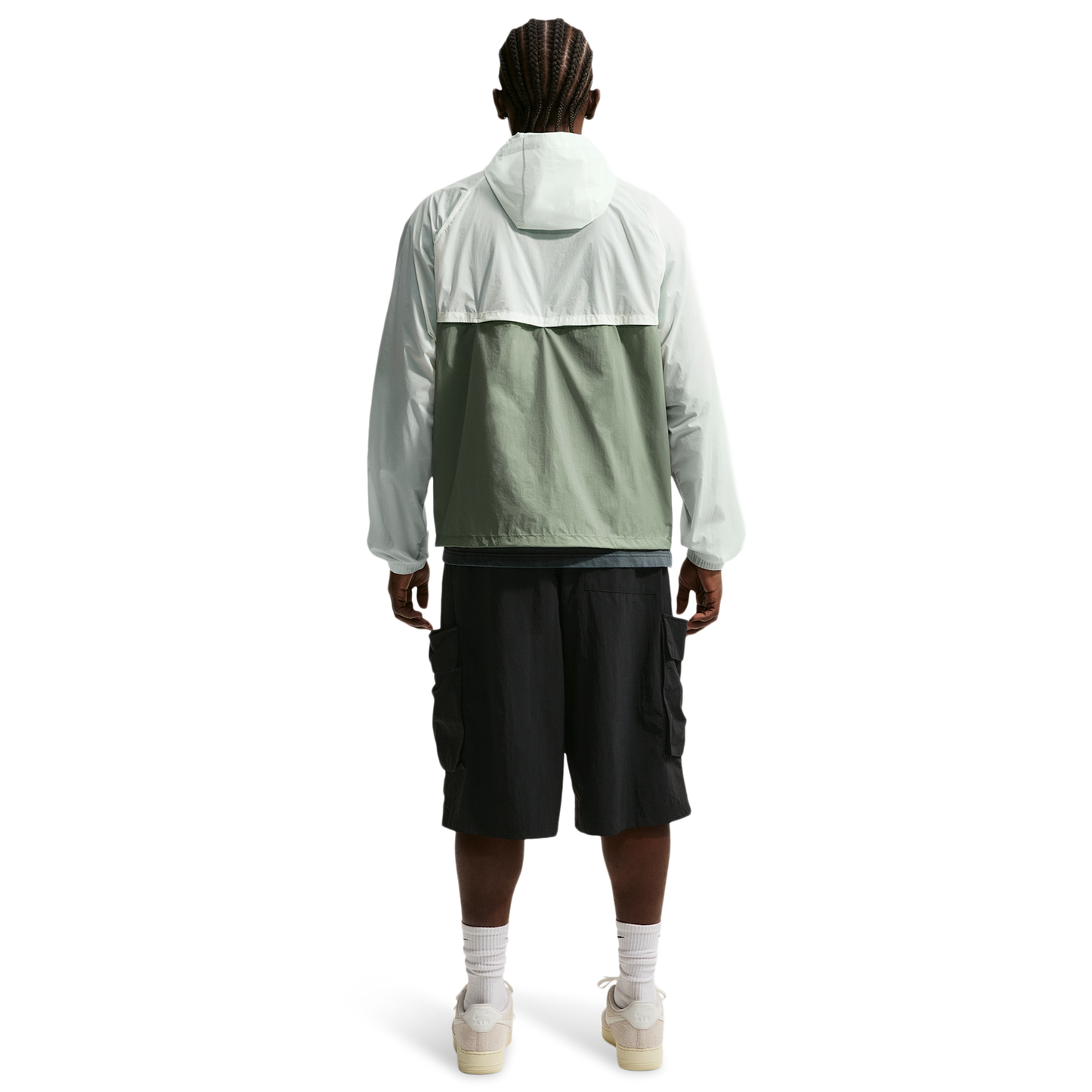 Nike Windrunner Lightweight Unlined FZ UV Jacket - Men's - Barely Green/White/Jade Horizon