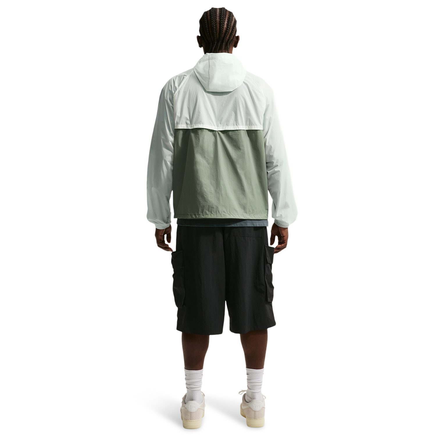 Nike Windrunner Lightweight Unlined FZ UV Jacket - Men's - Barely Green/White/Jade Horizon