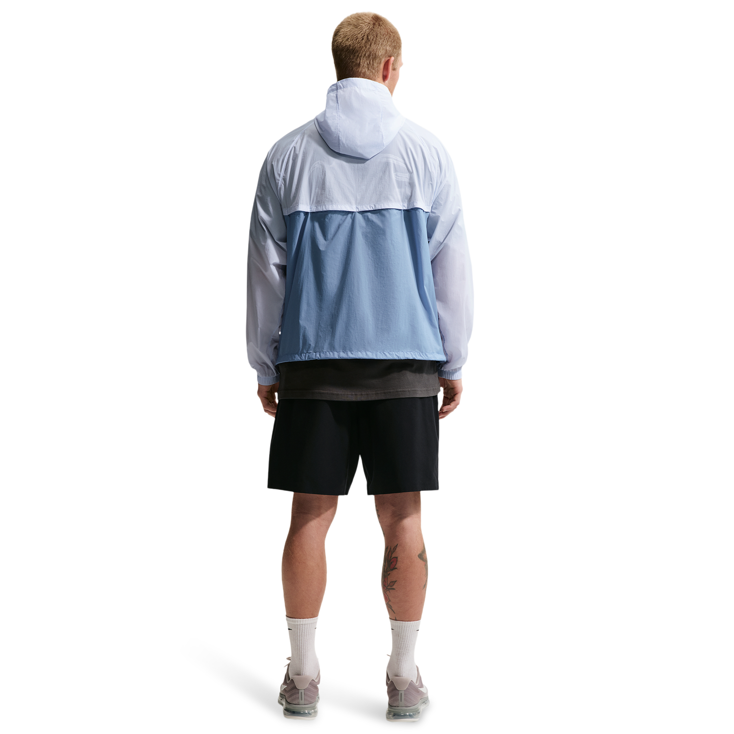Nike Windrunner Lightweight Unlined FZ UV Jacket - Men's - Hydrogen Blue/Work Blue/White