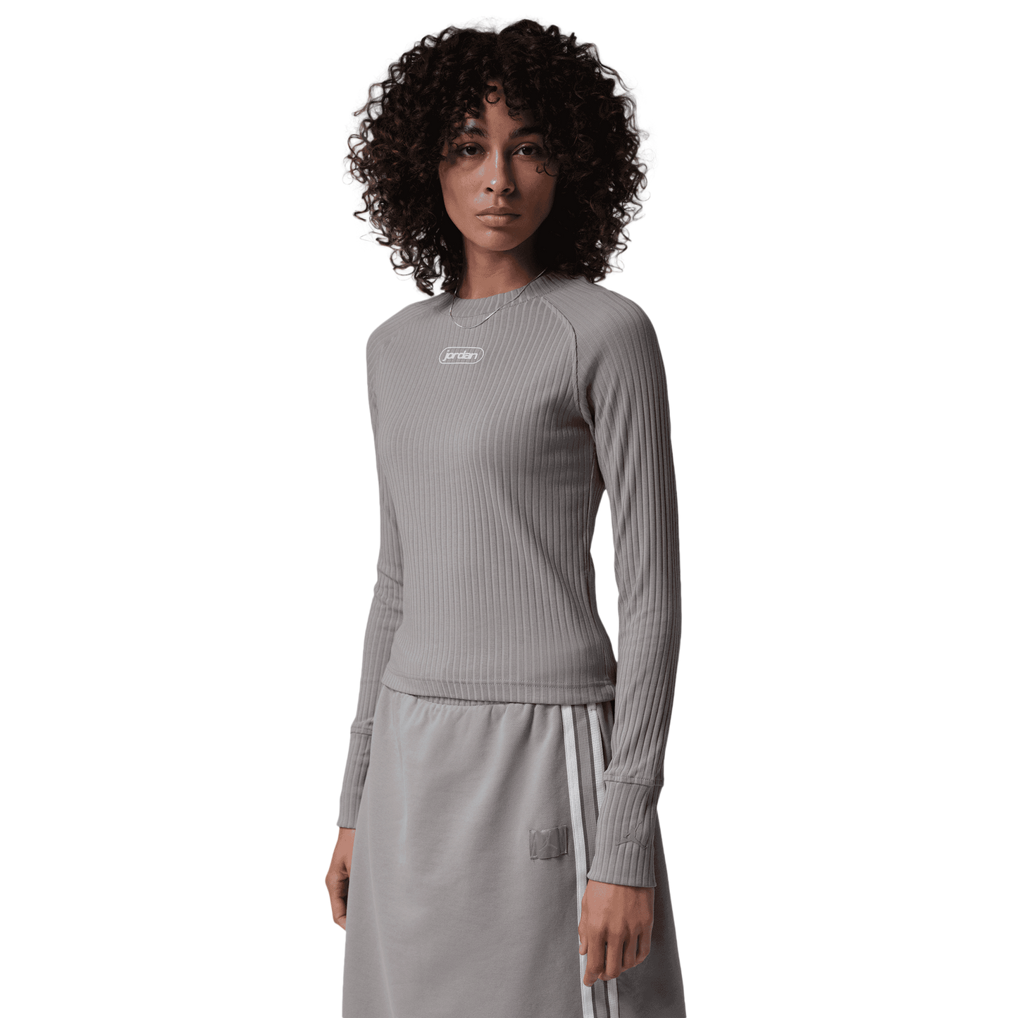 Jordan Flight Long Sleeve Top - Women's - Enigma Stone/Sail