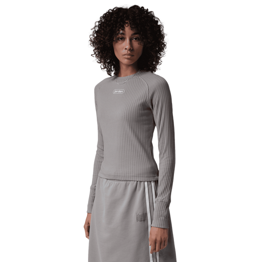 Jordan Flight Long Sleeve Top - Women's - Enigma Stone/Sail