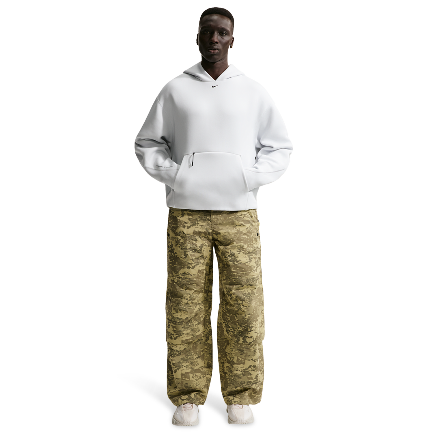 Nike Tech Ergo Pullover Hoodie - Men's - Off White/Black