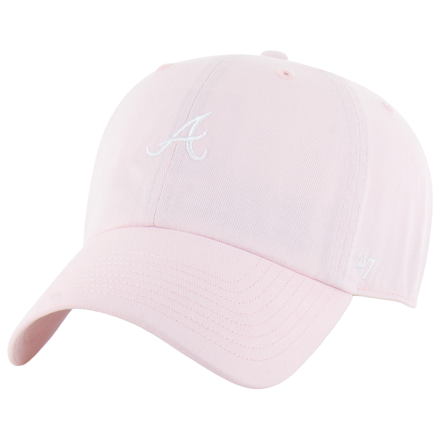 47 Brand Braves Base Runner Ballpark 47 Clean Up Cap - Men's - Pink/Multi