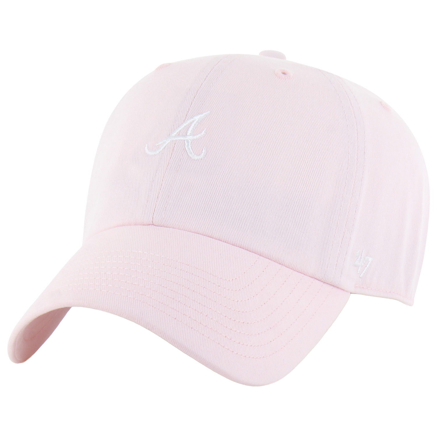 47 Brand Braves Base Runner Ballpark 47 Clean Up Cap - Men's - Pink/Multi