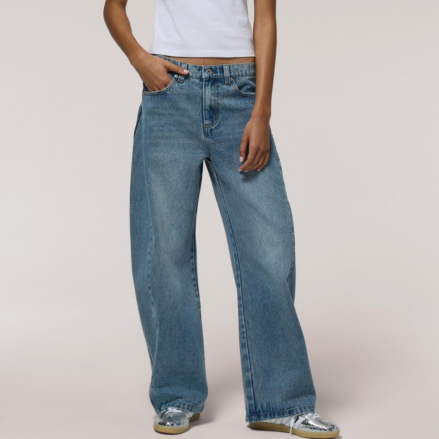 Cozi Denim Barrel Pants - Women's - Light Denim