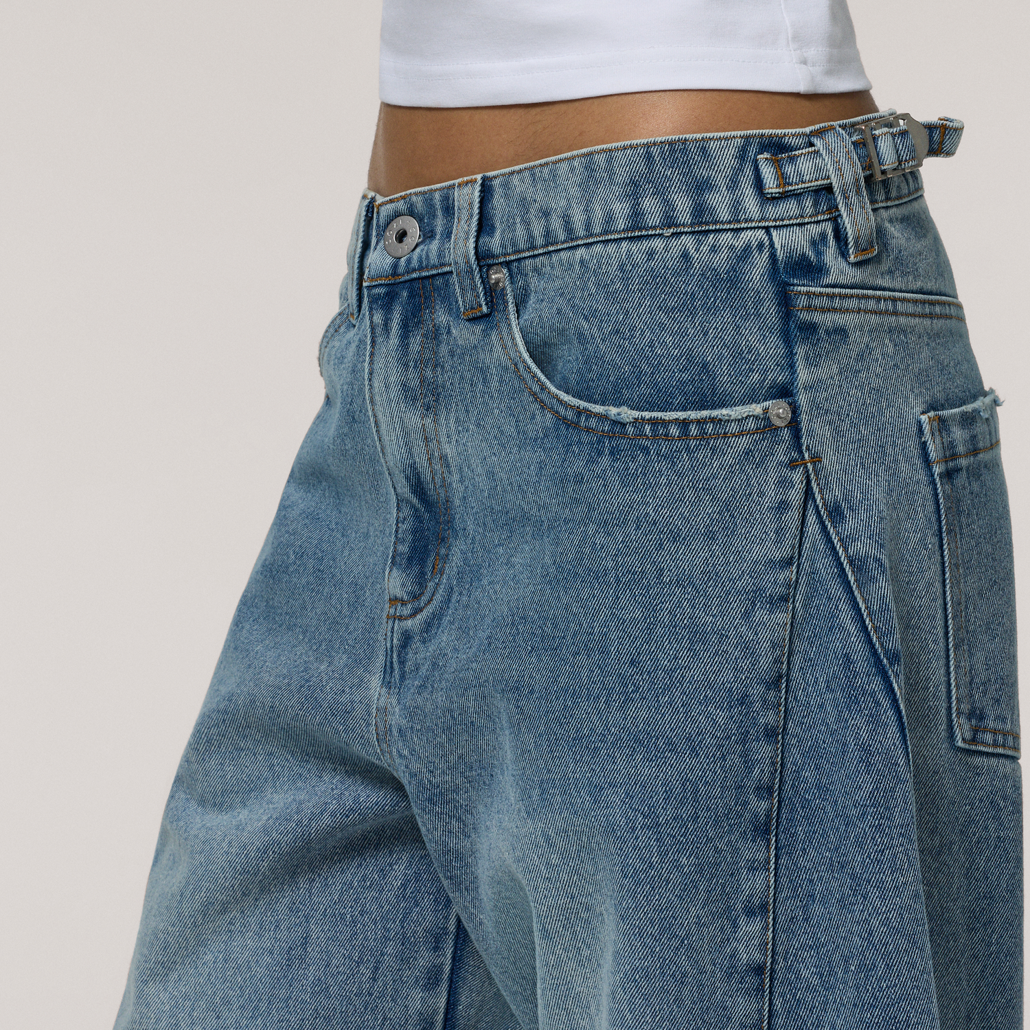 Cozi Denim Barrel Pants - Women's - Light Denim