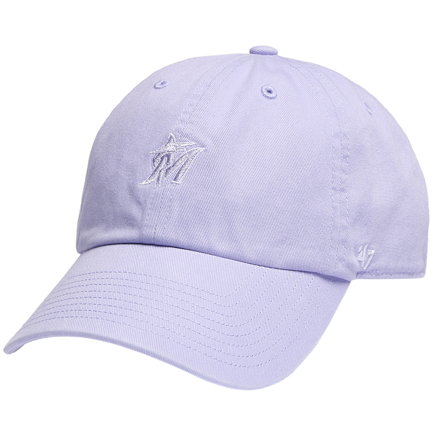 47 Brand Marlins Base Runner Ballpark 47 Clean Up Cap - Men's - Purple/Multi