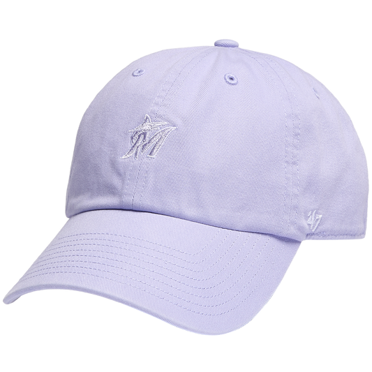 47 Brand Marlins Base Runner Ballpark 47 Clean Up Cap - Men's - Purple/Multi