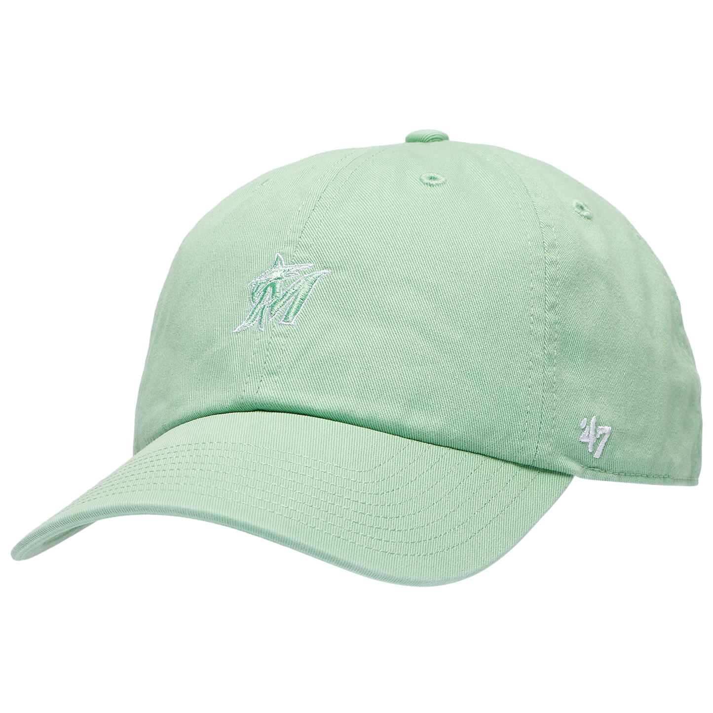 47 Brand Marlins Base Runner Ballpark 47 Clean Up Cap - Men's - Green/Multi