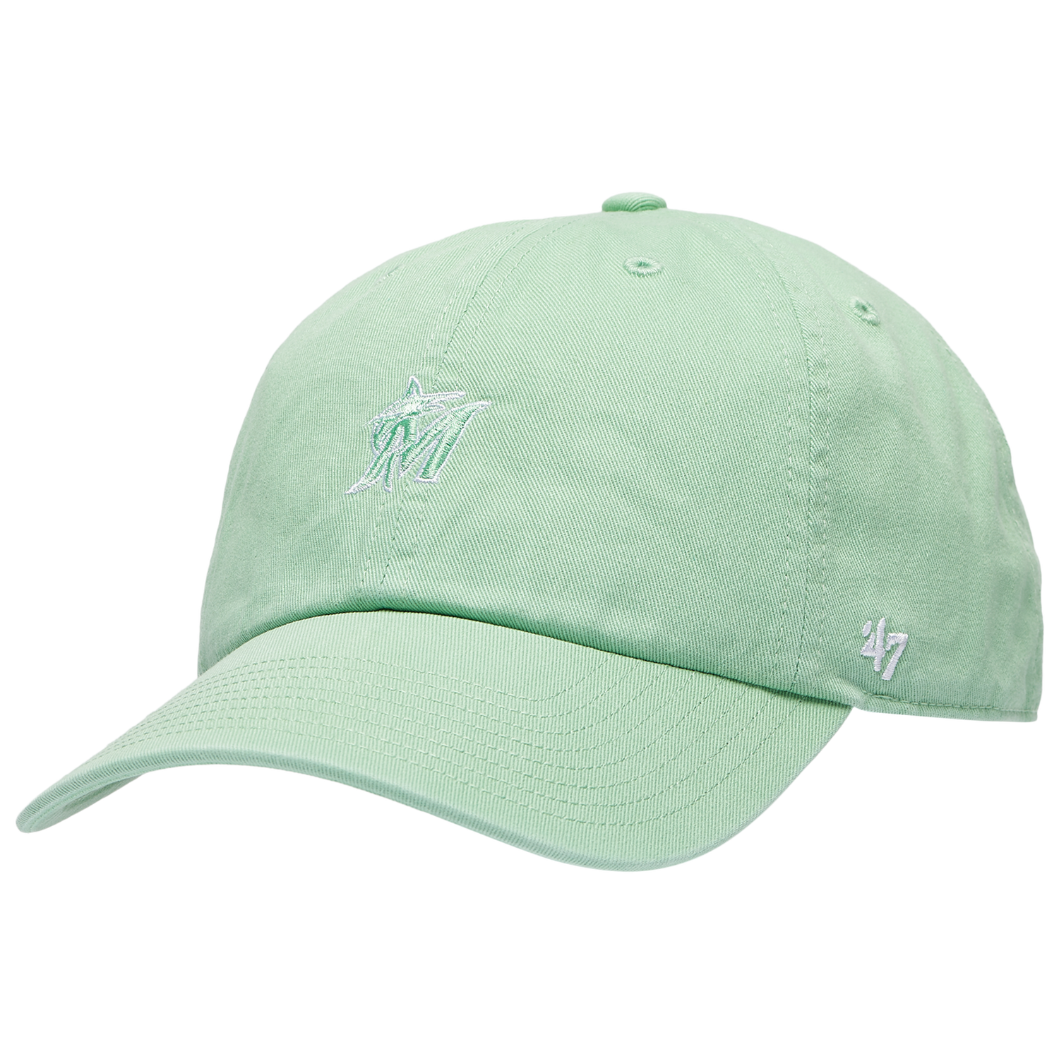 47 Brand Marlins Base Runner Ballpark 47 Clean Up Cap - Men's - Green/Multi