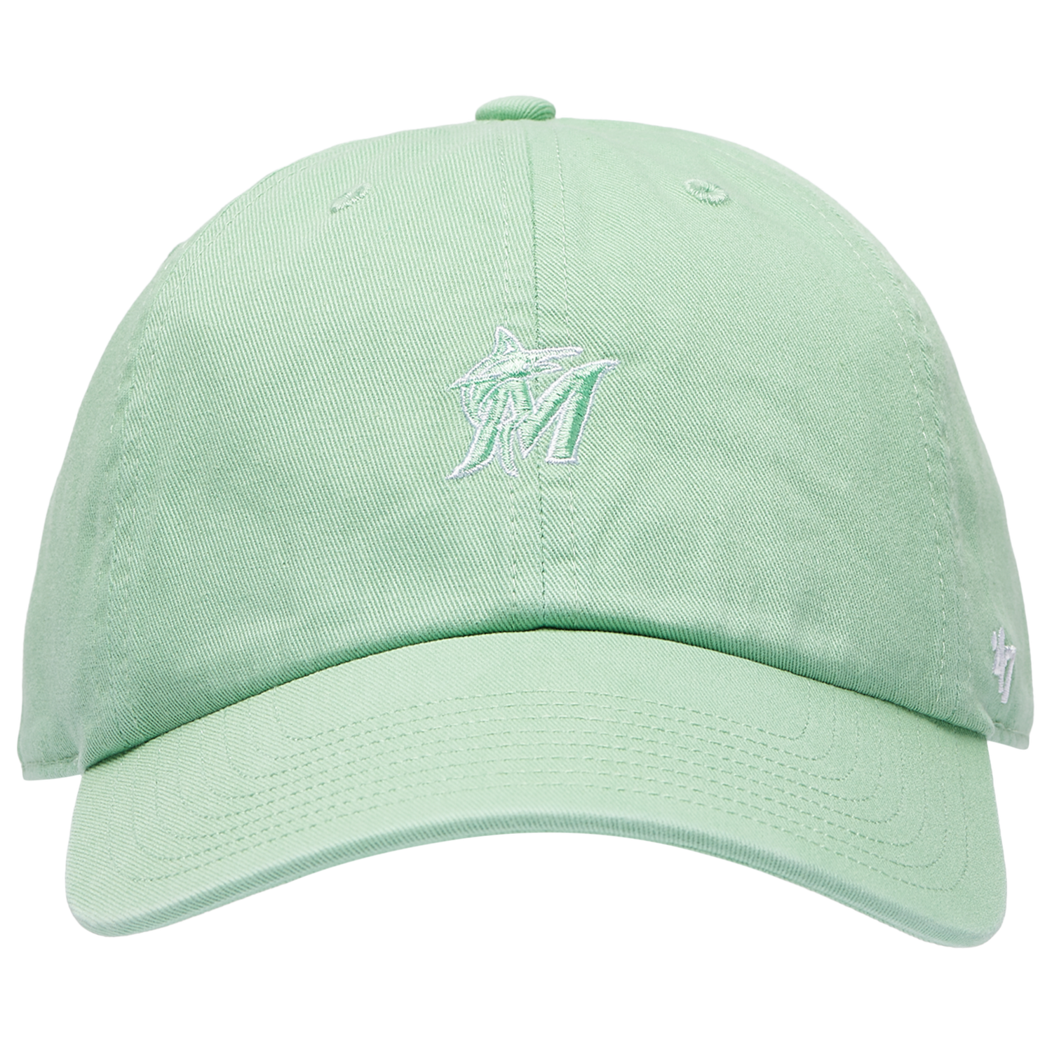 47 Brand Marlins Base Runner Ballpark 47 Clean Up Cap - Men's - Green/Multi