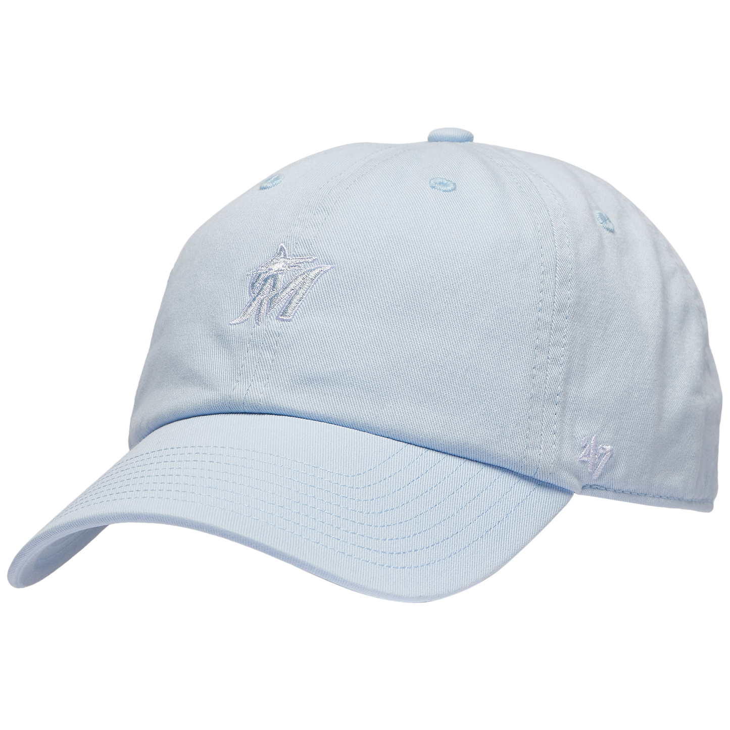 47 Brand Marlins Base Runner Ballpark 47 Clean Up Cap - Men's - Blue/Multi