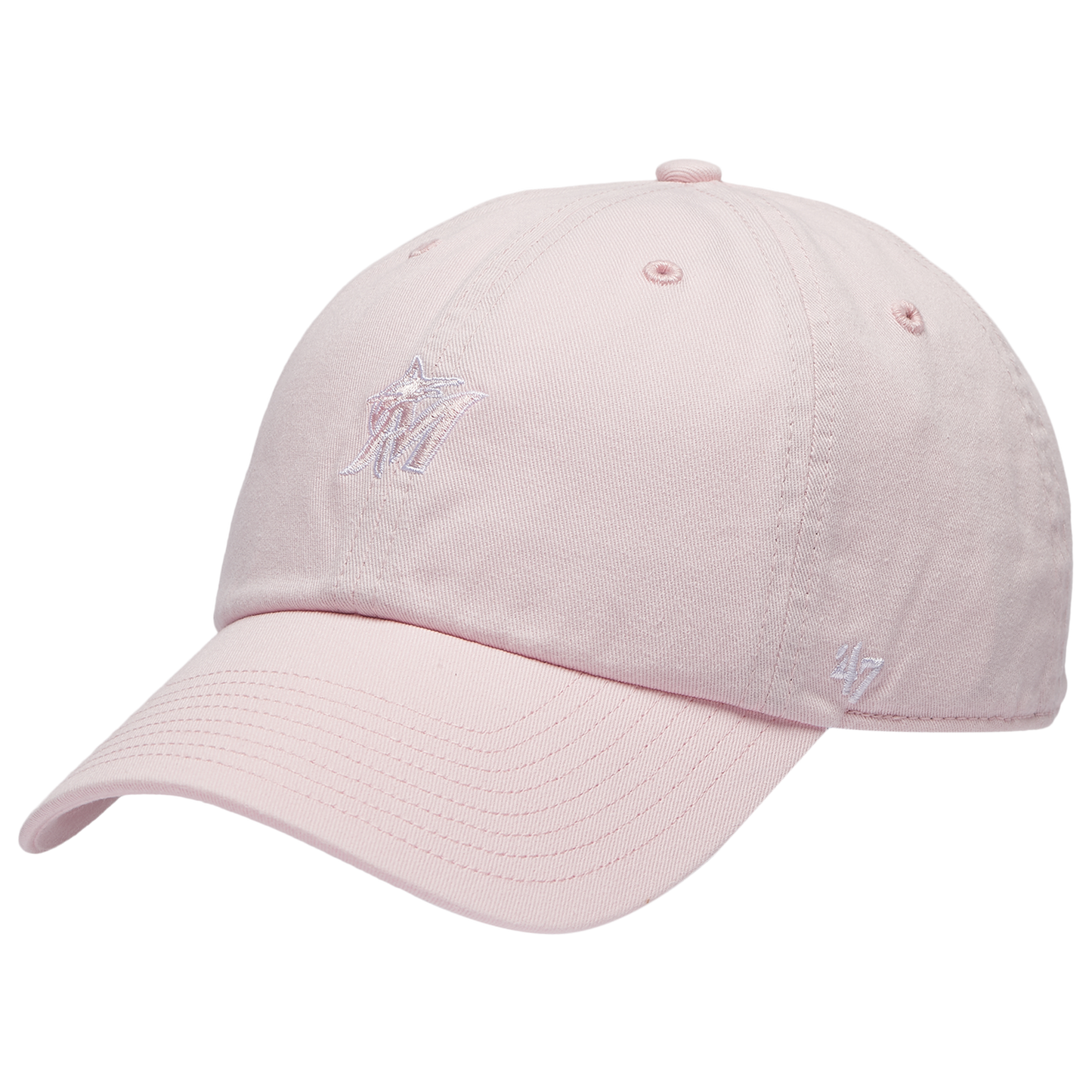 47 Brand Marlins Base Runner Ballpark 47 Clean Up Cap - Men's - Pink/Multi