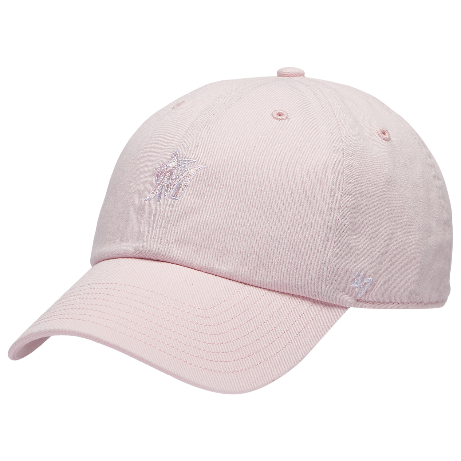 47 Brand Marlins Base Runner Ballpark 47 Clean Up Cap - Men's - Pink/Multi