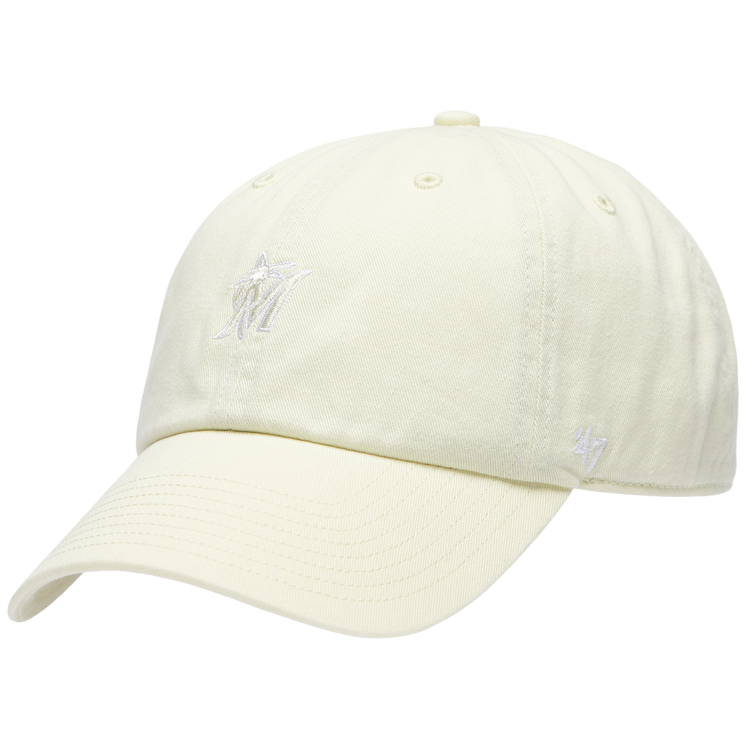 47 Brand Marlins Base Runner Ballpark 47 Clean Up Cap - Men's - Multi/Yellow
