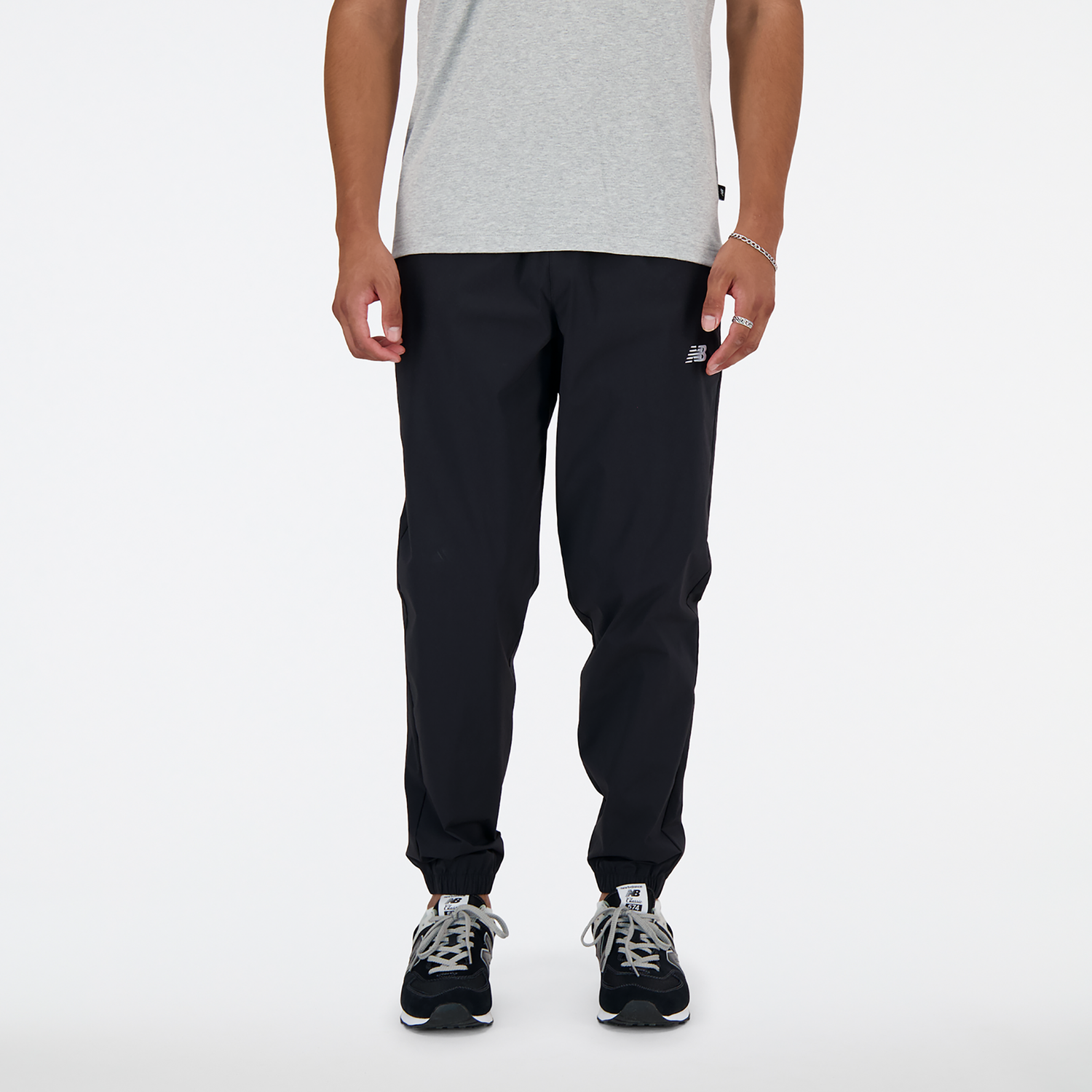 New Balance Athletics Stretch Woven Joggers - Men's - Black/White