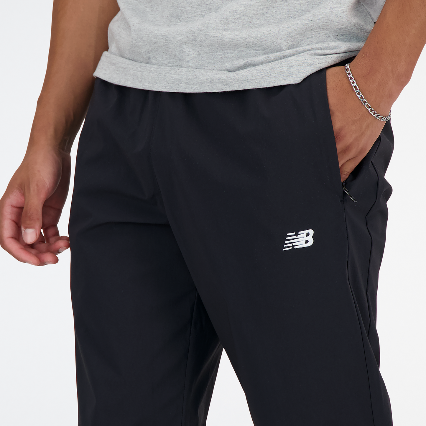 New Balance Athletics Stretch Woven Joggers - Men's - Black/White
