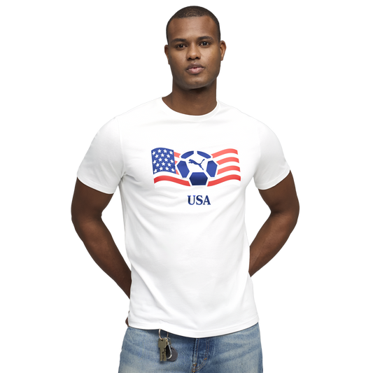 PUMA Fanpack Shortsleeve Tee - Men's - White/Navy