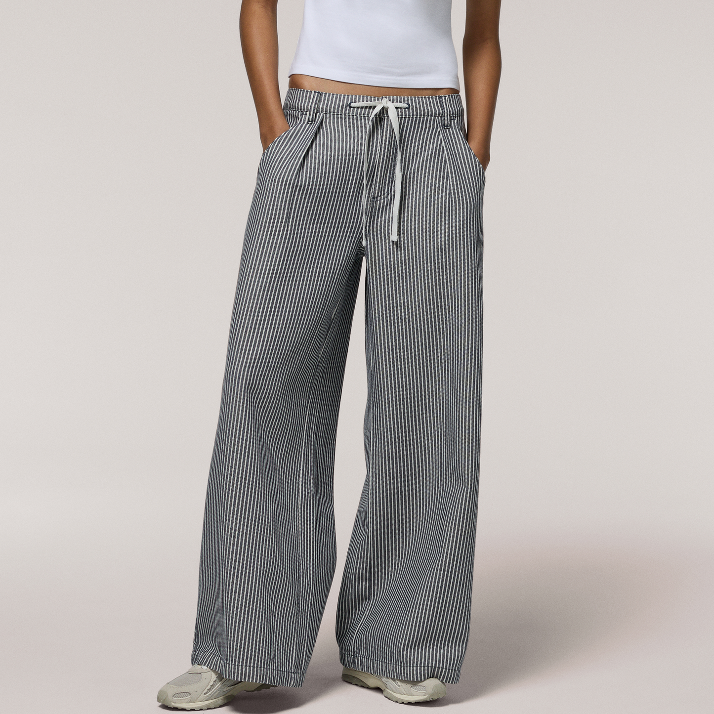 Cozi Drapey Pants - Women's - Stripe Print/Ombre Blue